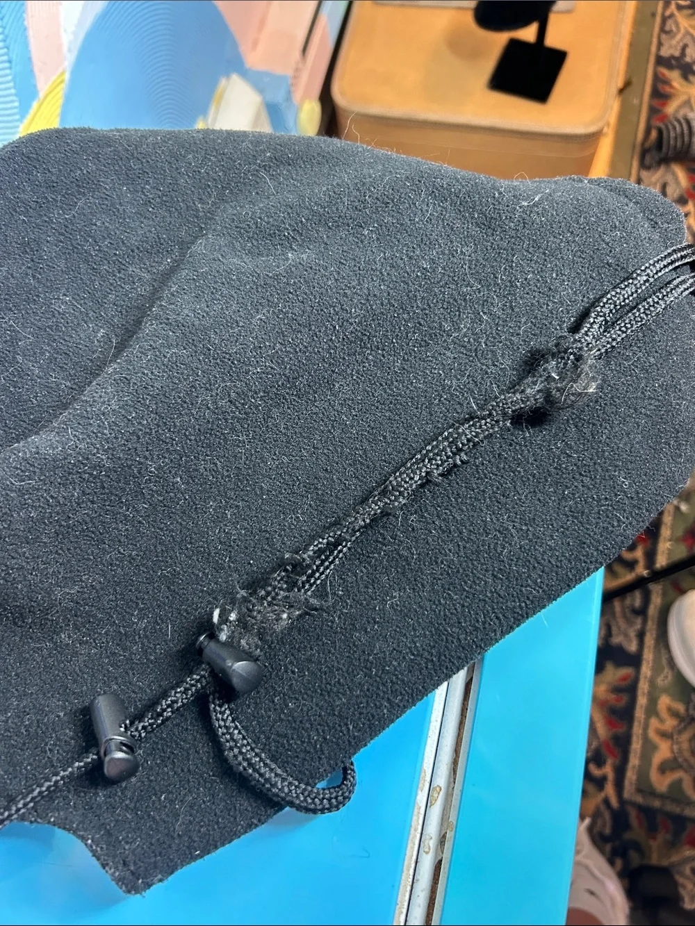 Crown Black Fleece Hooded Neck Gaiter